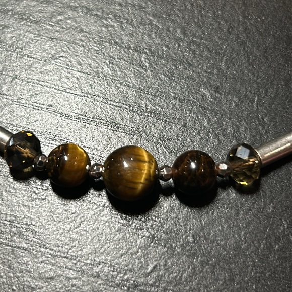 Loft Silver Tone 3 Strand Beaded Necklace - Picture 6 of 8